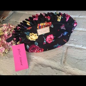 NWT Betsey Johnson Black & Multicolor Ruffle Bag